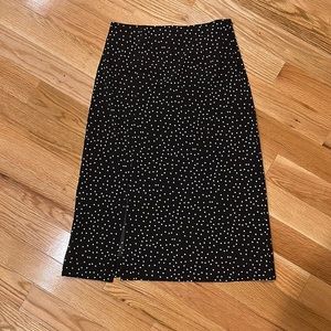 Polka dot midi skirt